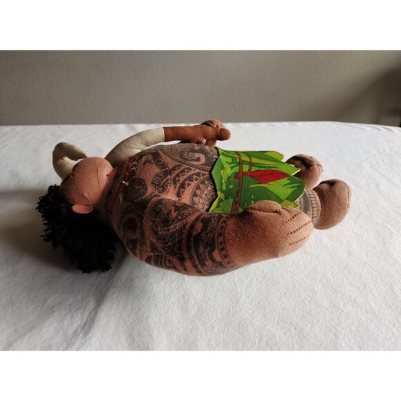 Disney Moana Maui ~9" Plush Just Play Stuffed Toy Doll With Hook Polynesian - Picture 5 of 13